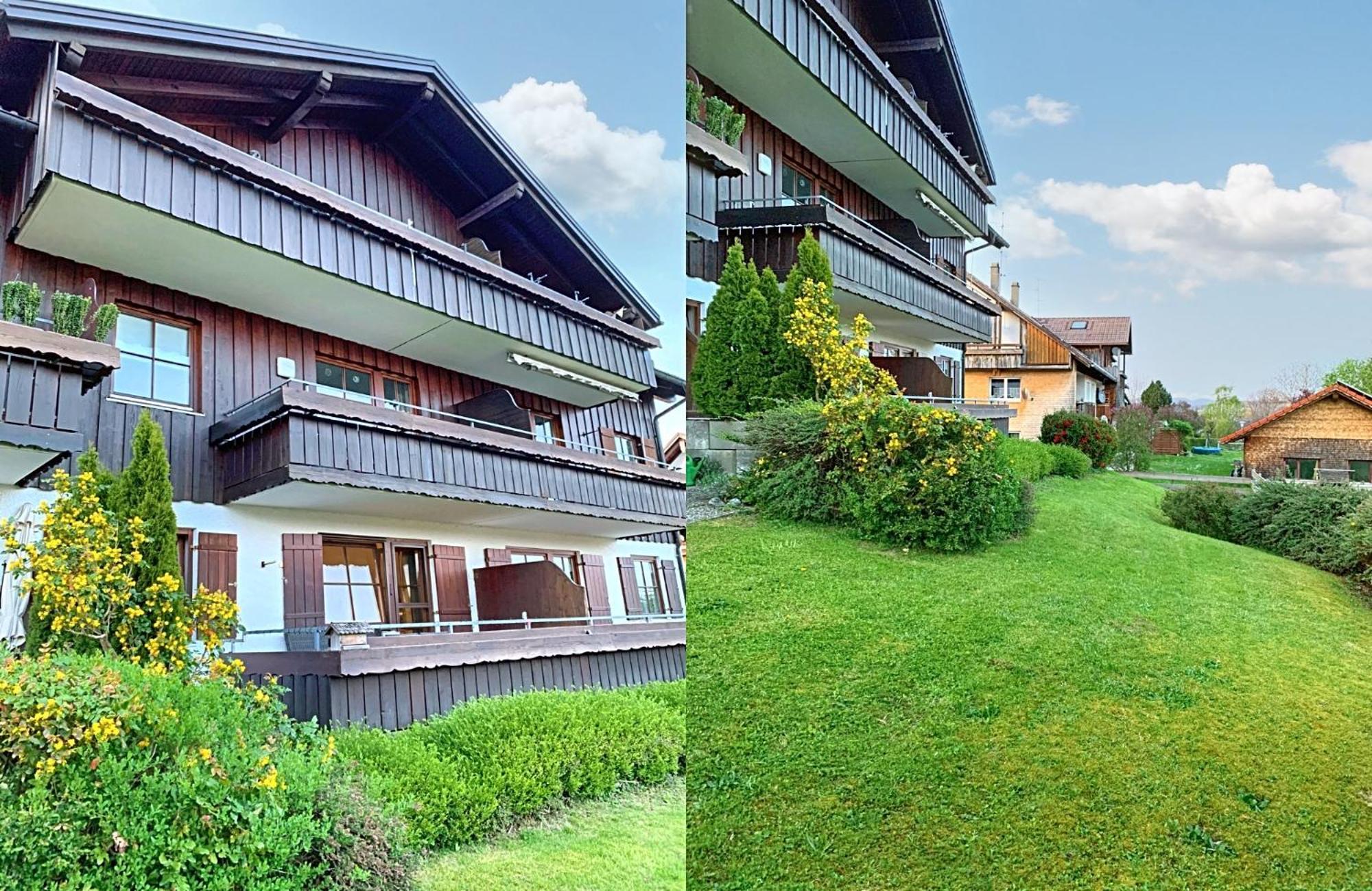 Lindners Hideaways - Bergnest Lodge - Bergblick Fewo 6 Pers Balkon Garten Hund Ski Unterkunft Luftkurort Oberreute Naehe Buchenegger Wasserfaelle Eistobel Bodensee Экстерьер фото